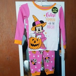 Glow in the dark Mickey Halloween pajama sets